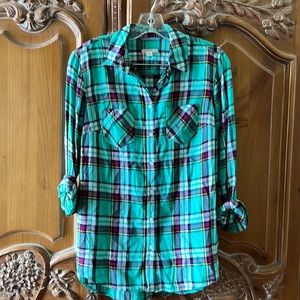 Merona plaid shirt dress
